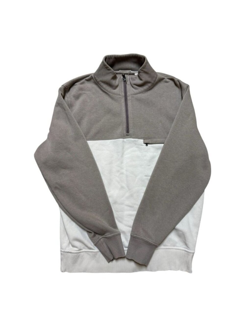 Tasc Performance Men’s Large Quarter Zip Pullover Colorblock Bamboo Blend